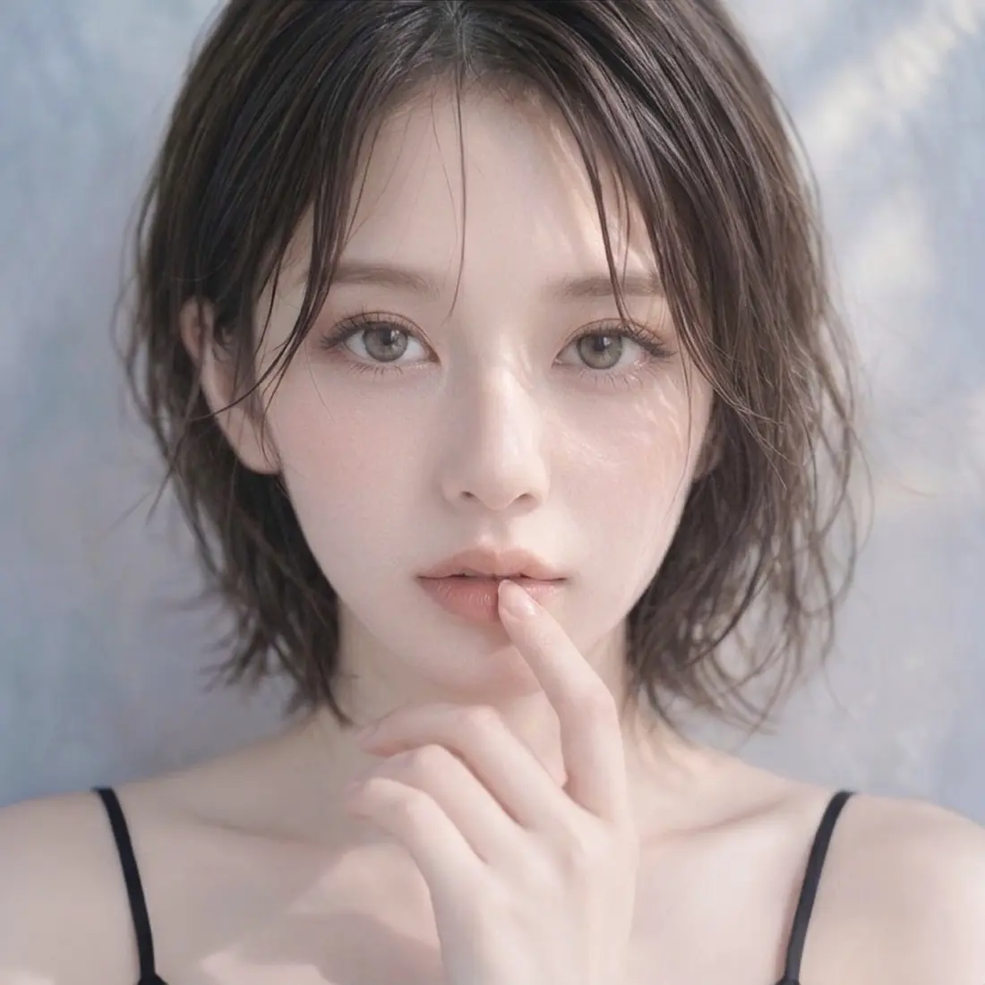 横顔になじむ繊細なアイラッシュ